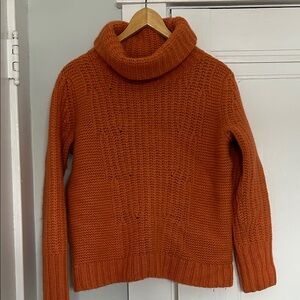 Banana Republic Vibrant Orange Turtleneck Sweater